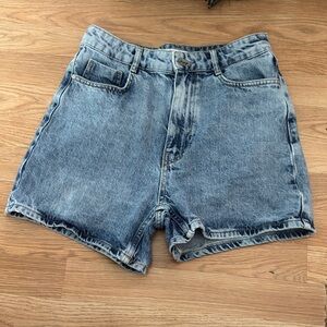 Zara Denim Shorts Size‎ 6 Blue Wash High Waisted Mom Jean Style
